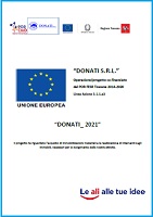 Progetto 'DONATI_2021' co-finanziato dal POR FESR Toscana 2014-2020